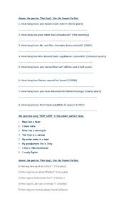 English Worksheet: Present Perfect Simple