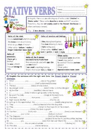 English Worksheet: Stative verbs