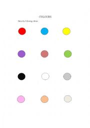 English Worksheet: Colours