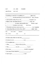 English Worksheet: Garden Words