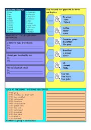 English Worksheet: Daily routines with the smple present