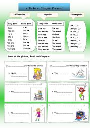 English Worksheet: To be