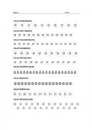 Color the right number of objects