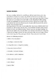 English Worksheet: comprehension