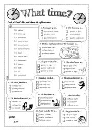 English Worksheet: What time?