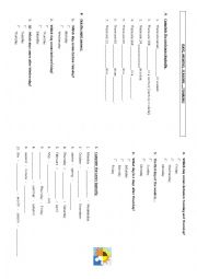 English Worksheet: Days, Months, Seasons