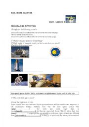 English Worksheet: Unit 1 lesson : Space tourism ( part 1)