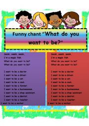 English Worksheet: What do you want to be? / Jobs
