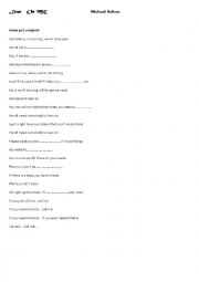 English Worksheet: lean on me