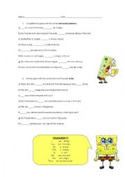 English Worksheet: Personal pronouns and verb to be