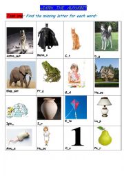 English Worksheet: learn the alphabet
