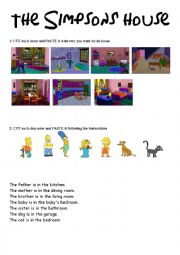 English Worksheet: Simpsons house part 2