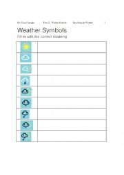 Weather Symbols Logging Sheet