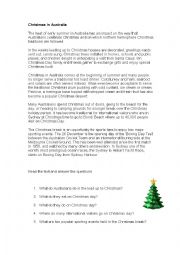English Worksheet: Christmas in Australia