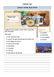 London_travel blog_writing task