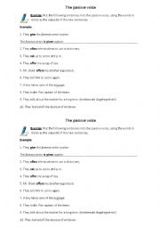 English Worksheet: Passive voice, simple present