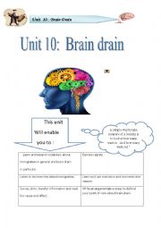 English Worksheet: brain drain topic. vocab+ reading / relative pronouns/ expressing regret