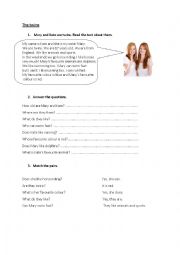 English Worksheet: personal information