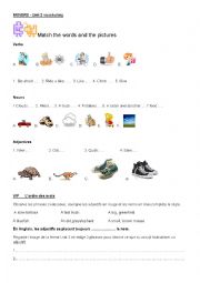 MOVERS YLE Unit 2 vocabulary and grammar worksheet