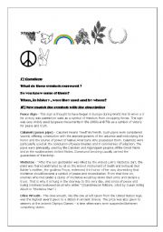 English Worksheet: Peace symbols to introduce the video about Malalas life