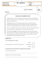 English Worksheet: end of term test 