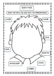 English Worksheet: FACE PARTS