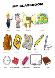 English Worksheet: classroom