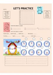 English Worksheet: The Time