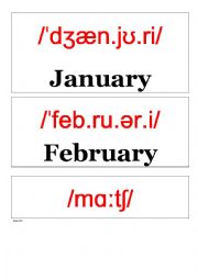 English Worksheet: Months