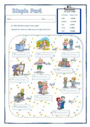 English Worksheet: simplepast