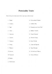 English Worksheet: Personality Adjective and Conversation