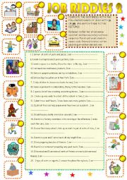 English Worksheet: Job riddles 2