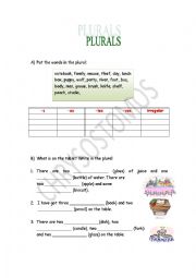 English Worksheet: Plurals