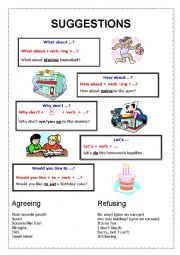 English Worksheet: Suggestions