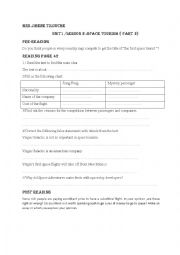 English Worksheet: unit 1/ lesson 2 space tourism ( part 2)