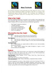 English Worksheet: About Fairtrade