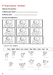 English Worksheet: Young learner evaluation worksheet