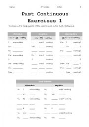 Past Continuous Exercises