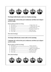 English Worksheet: Present Continuous Riddle