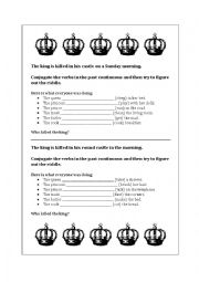 English Worksheet: Present Continuous Riddle