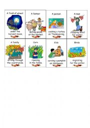 English Worksheet: Fall memory game