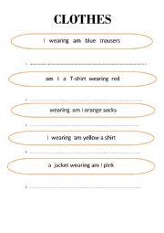 English Worksheet: clothes