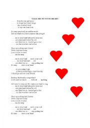 English Worksheet: take me to your heart