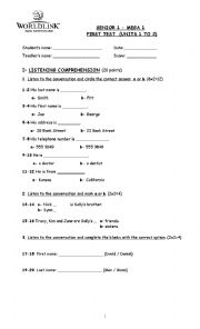 English Worksheet: test simple present present continuous
