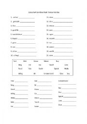 Irregular Past Simple Tense Verb Practice