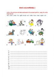 English Worksheet: WHAT HAS HAPPENED?