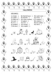 English Worksheet: Its Halloween