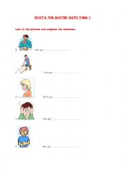 English Worksheet: WHATS THE MATTER WITH THEM?
