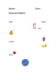 English Worksheet: food