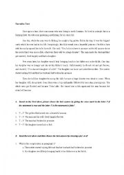 English Worksheet: Narrative Text